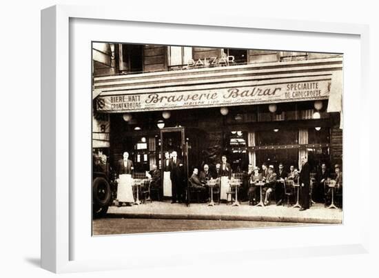 Brasserie Balzar, 49 Rue Des Écoles, Paris, 1920-null-Framed Giclee Print