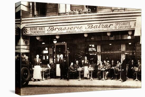 Brasserie Balzar, 49 Rue Des Écoles, Paris, 1920-null-Stretched Canvas