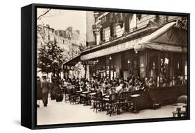 Brasserie Cafe Du Dome, Paris, 1920-null-Framed Stretched Canvas