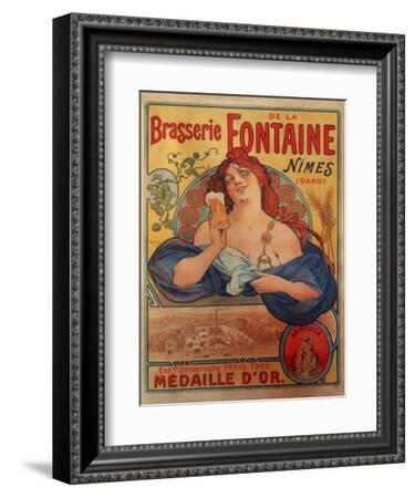 Reproduction Brasserie Fontaine Beer Sign 