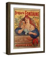 Brasserie Fontaine-null-Framed Giclee Print