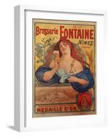 Brasserie Fontaine-null-Framed Giclee Print