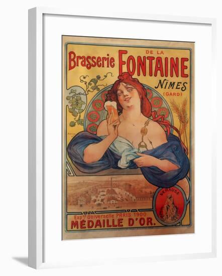 Brasserie Fontaine-null-Framed Giclee Print