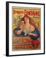 Brasserie Fontaine-null-Framed Giclee Print