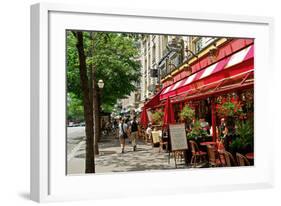 Brasserie La Taverne on Boulevard des Italiens, Paris, Ile de France, France-null-Framed Art Print