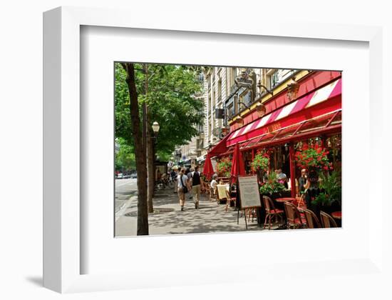 Brasserie La Taverne on Boulevard des Italiens, Paris, Ile de France, France-null-Framed Art Print