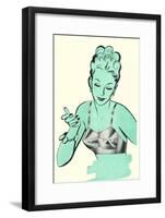 Brassiere Advertisement-null-Framed Art Print