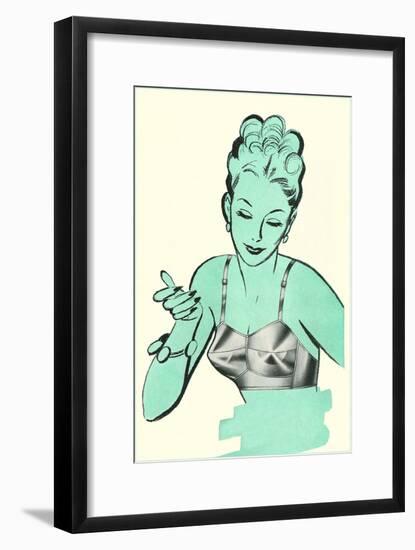 Brassiere Advertisement-null-Framed Art Print