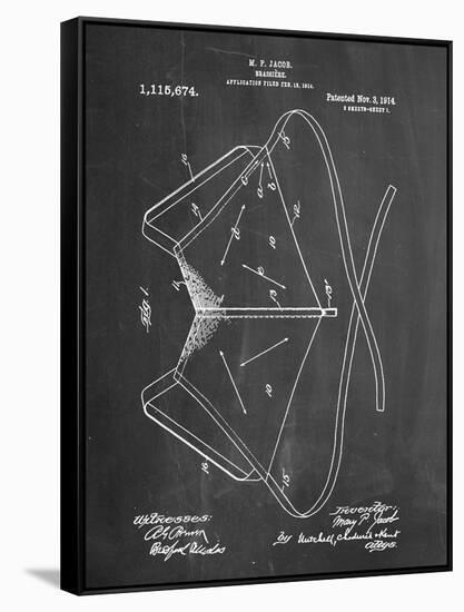 Brassiere Patent 1914-null-Framed Stretched Canvas