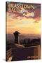 Brasstown Bald, Georgia - Sunset Scene-Lantern Press-Stretched Canvas