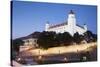 Bratislava Castle at Dusk, Bratislava, Slovakia, Europe-Ian Trower-Stretched Canvas