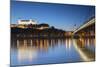 Bratislava Castle, St Martin's Cathedral and New Bridge at Dusk, Bratislava, Slovakia-Ian Trower-Mounted Photographic Print