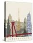 Bratislava Skyline Poster-paulrommer-Stretched Canvas