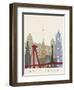 Bratislava Skyline Poster-paulrommer-Framed Art Print