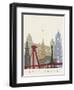 Bratislava Skyline Poster-paulrommer-Framed Art Print