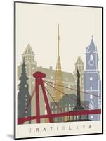 Bratislava Skyline Poster-paulrommer-Mounted Art Print