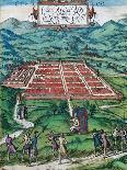 Civitates Orbis Terrarum: Cusco, View of the City and its Environs in 1576-Braun and Hogenberg-Framed Giclee Print