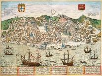 Mapa de La Ciudad de Mexico, 1582, Servicio Del Ejercito, Madrid-Braun and Hogenberg-Framed Giclee Print