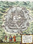 Mapa de La Ciudad de Mexico, 1582, Servicio Del Ejercito, Madrid-Braun and Hogenberg-Framed Giclee Print