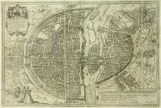 Mapa de La Ciudad de Mexico, 1582, Servicio Del Ejercito, Madrid-Braun and Hogenberg-Framed Giclee Print