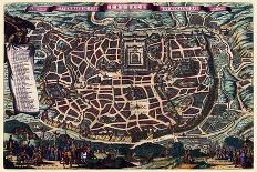 Map of Hamburg, from 'Cities of the World'-Braun Hogenberg-Stretched Canvas