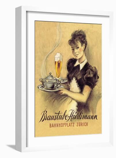 Braustube Hurliman Bahnhofplatz-Hugo Laubi-Framed Art Print