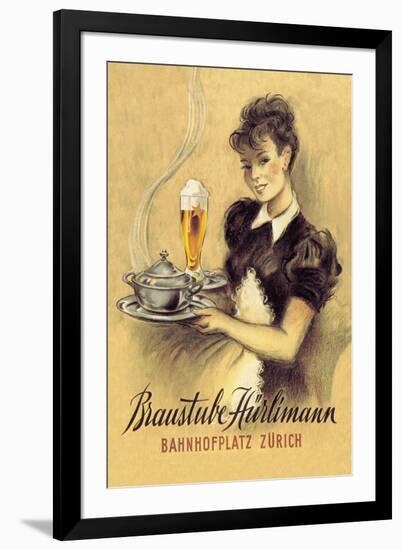 Braustube Hurliman Bahnhofplatz-Hugo Laubi-Framed Art Print