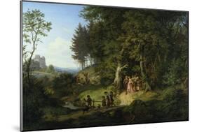 Brautzug in Einer Fruehlingslandschaft, 1847-Ludwig Richter-Mounted Giclee Print