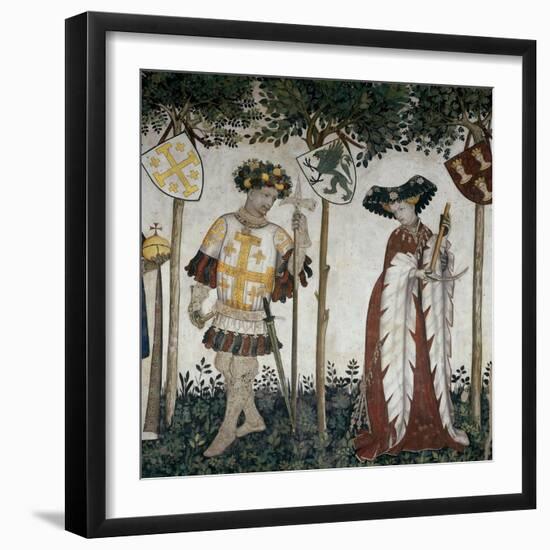 Braves and Heroines Series: Goffredo Di Buglione and Delfila-Giacomo Jaquerio-Framed Giclee Print