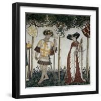 Braves and Heroines Series: Goffredo Di Buglione and Delfila-Giacomo Jaquerio-Framed Giclee Print