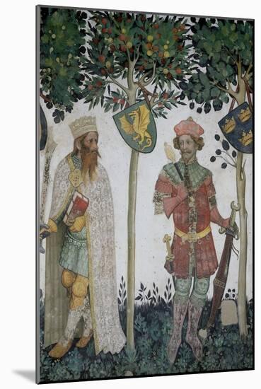 Braves and Heroines Series: King David and Judas Maccabeus-Giacomo Jaquerio-Mounted Giclee Print