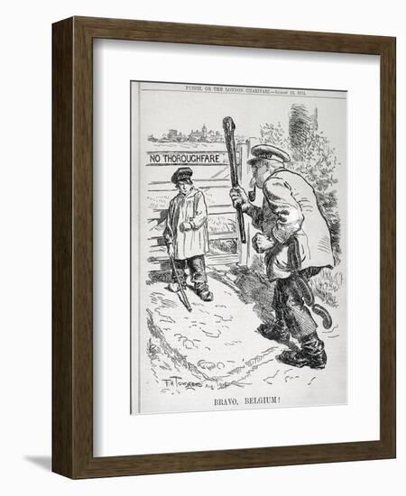 Bravo Belgium! from 'Punch' Magazine, Vol CXLVII P.143, Pub. August 12th, 1914-Frederick Henry Townsend-Framed Giclee Print