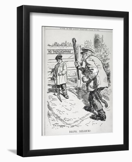 Bravo Belgium! from 'Punch' Magazine, Vol CXLVII P.143, Pub. August 12th, 1914-Frederick Henry Townsend-Framed Giclee Print