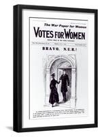 Bravo, N.U.R!, Front Cover of Votes For Women, July 2nd 1915-null-Framed Giclee Print