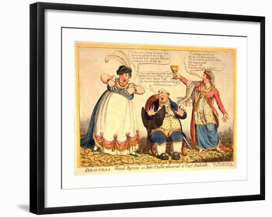 Bravuras Rival Syrens or John-Bulls Rehearsal of Capt. Macheath-null-Framed Giclee Print