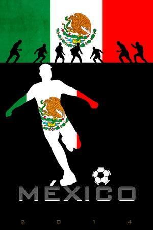 Mexico National Soccer Team Javier Hernández Wall Poster  ~ 22"x34" Free S/H