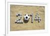 Brazil 2014 Soccer Football World Cup Message on Sand-LazyLlama-Framed Photographic Print