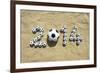 Brazil 2014 Soccer Football World Cup Message on Sand-LazyLlama-Framed Photographic Print