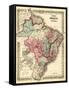 Brazil and Guayana - Panoramic Map-Lantern Press-Framed Stretched Canvas