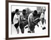 Brazil and Santos Football Star Pele Walks Along Tarmac Arriving at Ringway from London Airport-null-Framed Photographic Print