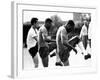 Brazil and Santos Football Star Pele Walks Along Tarmac Arriving at Ringway from London Airport-null-Framed Photographic Print