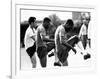 Brazil and Santos Football Star Pele Walks Along Tarmac Arriving at Ringway from London Airport-null-Framed Photographic Print