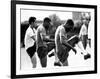 Brazil and Santos Football Star Pele Walks Along Tarmac Arriving at Ringway from London Airport-null-Framed Photographic Print