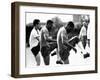 Brazil and Santos Football Star Pele Walks Along Tarmac Arriving at Ringway from London Airport-null-Framed Photographic Print