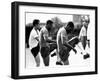 Brazil and Santos Football Star Pele Walks Along Tarmac Arriving at Ringway from London Airport-null-Framed Photographic Print