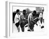 Brazil and Santos Football Star Pele Walks Along Tarmac Arriving at Ringway from London Airport-null-Framed Photographic Print