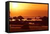 Brazil, Bahia, Island Morro De Sao Paulo, Beach, Rock, Sea, Sunset-Chris Seba-Framed Stretched Canvas