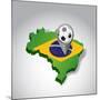 Brazil. Brazilian Soccer Concept Illustration-alexmillos-Mounted Art Print