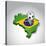 Brazil. Brazilian Soccer Concept Illustration-alexmillos-Stretched Canvas