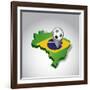 Brazil. Brazilian Soccer Concept Illustration-alexmillos-Framed Art Print